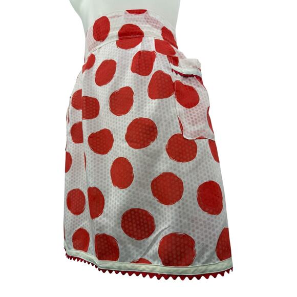 ❌SOLD❌1970's white and red polka dot apron - Picture 5 of 5